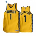 Camisetas NBA Earned Edition Memphis Grizzlies NO.1 Kyle Anderson Oro 2022-23