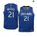 Camisetas de NBA Ninos Orlando Magic Timofey Mozgov Azul Hardwood Classics