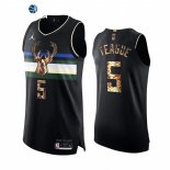 Camisetas NBA de Milwaukee Bucks Jeff Teague Piel De Pitón Negro 2021-22