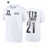 T Shirt NBA Brooklyn Nets NO.21 LaMarcus Aldridge Blanco 2022