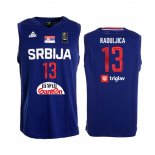 Camisetas Copa Mundial de Baloncesto FIBA 2019 Serbia Miroslav Raduljica Azul