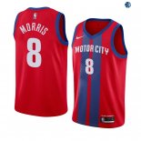 Camisetas NBA de Markieff Morris Detroit Pistons Nike Rojo Ciudad 19/20