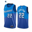 Camiseta NBA de Khris Middleton Milwaukee Bucks Nike Azul Ciudad 2020-21
