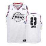 Camisetas de NBA Ninos LeBron James 2019 All Star Blanco