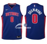 Camiseta NBA Ninos Detroit Pistons Andre Drummond Azul Icon 17/18