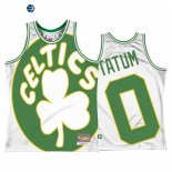 Camisetas NBA Boston Celtics Jayson Tatum Big Face 2 Blanco Hardwood Classics