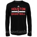 Camisetas NBA Manga Larga Houston Rockets Negro