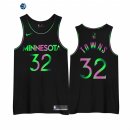 Camisetas NBA Edición ganada Minnesota Timberwolves Karl Anthony Towns Negro