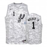 Camisetas de NBA Ninos Lonnie Walker Edición ganada Gris 2018/19