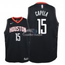 Camisetas de NBA Ninos Houston Rockets Clint Capela Negro Statement 2018