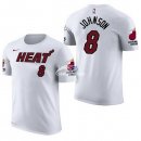 Camisetas NBA de Manga Corta Tyler Johnson Miami Heats Blanco 17/18