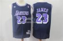 Camisetas NBA de Lebron James Los Angeles Lakers Retro Negro Púrpura