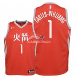 Camisetas de NBA Ninos Houston Rockets Michael Carter Williams Nike Rojo Ciudad 2018