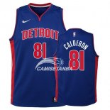 Camiseta NBA Ninos Detroit Pistons Jose Calderon Azul Icon 17/18