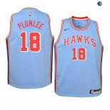 Camisetas de NBA Ninos Atlanta Hawks Miles Plumlee Azul Hardwood Classics 19/20