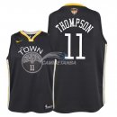 Camisetas de NBA Ninos Klay Thompson Golden State Warriors 2018 Finales Negro Statement Parche