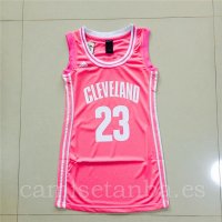 Camisetas NBA Mujer LeBron James Cleveland Cavaliers Rosa
