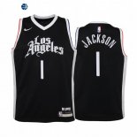 Camiseta NBA Ninos Los Angeles Clippers Reggie Jackson Negro Ciudad 2020-21