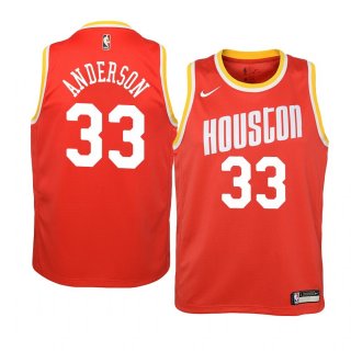 Camisetas NBA Houston Rockets Ryan Anderson Naranja Hardwood Classics 2019-20