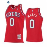 Camisetas NBA Philadelphia 76ers Tyrese Maxey Rojo Hardwood Classics 1996-97