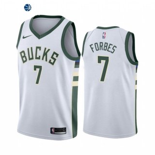 Camiseta NBA de Bryn Forbes Milwaukee Bucks Blanco Association 2020-21