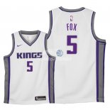 Camisetas de NBA Ninos Sacramento Kings De'Aaron Fox Blanco Association 2018