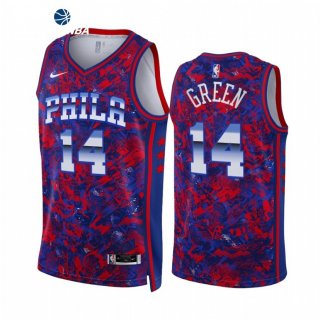 Camisetas NBA de Philadelphia Sixers Danny Green Select Series Rojo Azul 2021