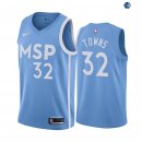 Camisetas NBA de Karl Anthony Minnesota Timberwolves Nike Azul Ciudad 19/20