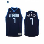 Camisetas de NBA Ninos Edición ganada Dallas Mavericks Dwight Powell Marino 2021