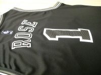 Camisetas NBA de Derrick Rose Chicago Bulls Negro