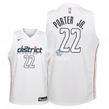 Camisetas de NBA Ninos Washington Wizards Otto Porter Jr Nike Blanco Ciudad 2018