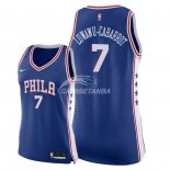 Camisetas NBA Mujer Timothe Luwawu Cabarrot Philadelphia Sixers Azul Icon