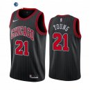 Camiseta NBA de Thaddeus Young Chicago Bulls Negro Statement 2020-21