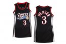 Camisetas NBA Mujer Allen Iverson Philadelphia 76ers Negro