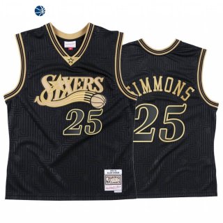Camisetas NBA Philadelphia 76ers Ben Simmons Negro Throwback 2020