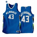 Camisetas NBA Nike Milwaukee Bucks NO.43 Thanasis Antetokounmpo Azul Ciudad 2022-23