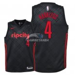 Camisetas de NBA Ninos Portland Trail Blazers Maurice Harkless Nike Negro Ciudad 2018