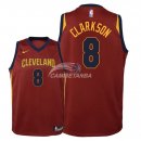 Camiseta NBA Ninos Cleveland Cavaliers Jordan Clarkson Rojo Icon 2018