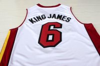 Camisetas NBA de Lebron James Miami Heats Blanco-1