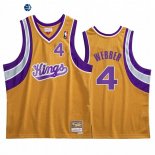 Camisetas NBA Sacramento Kings Chris Webber Oro Hardwood Classics