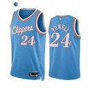 Camisetas NBA Nike Los Angeles Clippers NO.24 Clippers Norman Powell 75th Azul Ciudad 2022