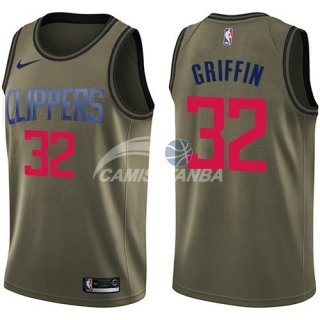 Camisetas NBA Salute To Servicio Los Angeles Clippers Blake Griffin Nike Ejercito Verde 2018