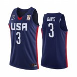 Camisetas Copa Mundial de Baloncesto FIBA 2019 USA Anthony Davis Marino