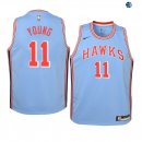 Camisetas de NBA Ninos Atlanta Hawks Trae Young Azul Hardwood Classics 19/20