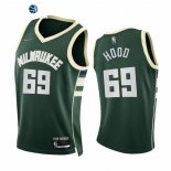 Camisetas NBA de Milwaukee Bucks Rodney Hood 75th Season Diamante Verde Icon 2021-22