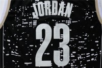 Camisetas NBA Luces Ciudad Jordan Chicago Bulls Negro