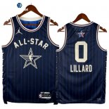 Camisetas NBA 2024 All Star NO.0 Damian Lillard Azul