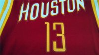 Camisetas NBA Mujer Retro James Harden Houston Rockets Rojo