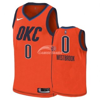 Camisetas NBA Edición ganada Oklahoma City Thunder Russell Westbrook Naranja 2018/19