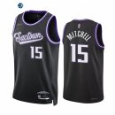 Camisetas NBA Nike Sacramento Kings NO.15 Davion Mitchell 75th Season Diamante Negro Ciudad 2022